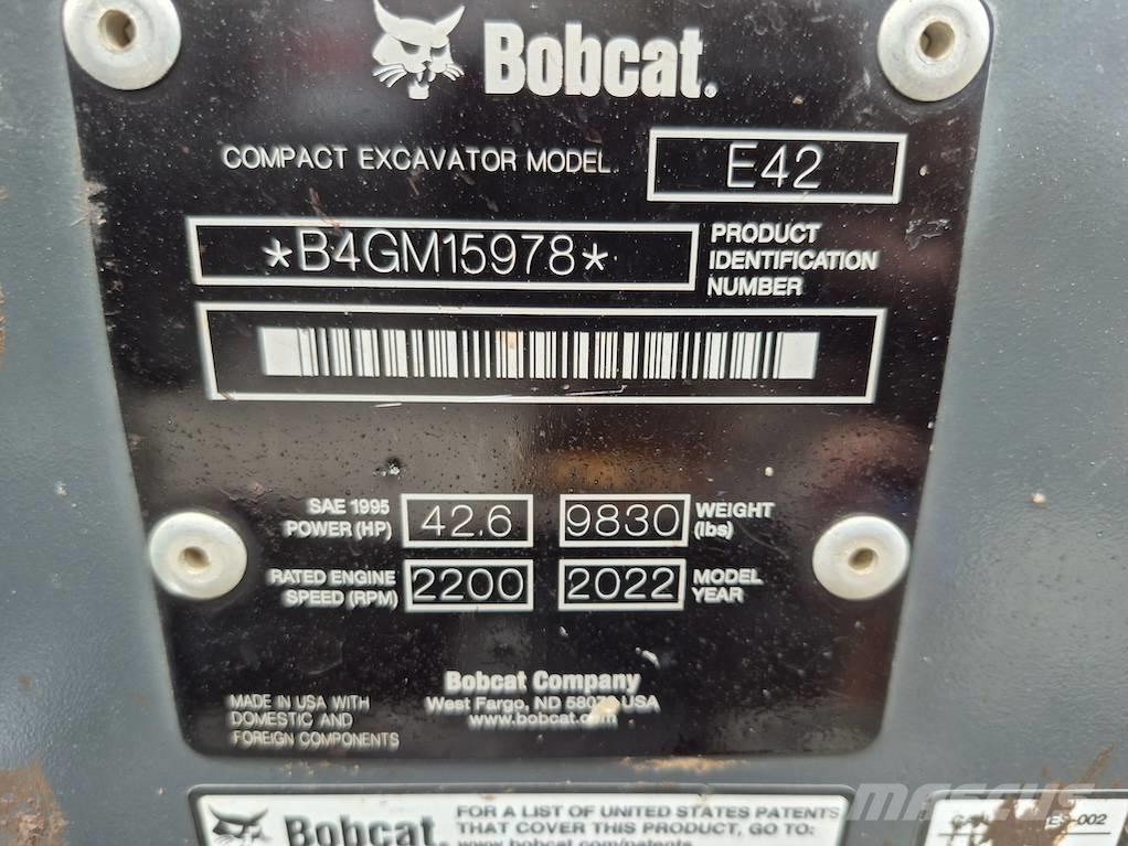 Bobcat E 42 حفارات صغيرة أقل من 7 طن (حفارات صغيرة)