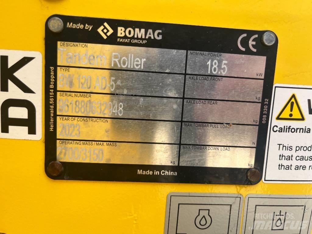 Bomag BW 120 AD-5 مداحل ثنائية الاسطوانة