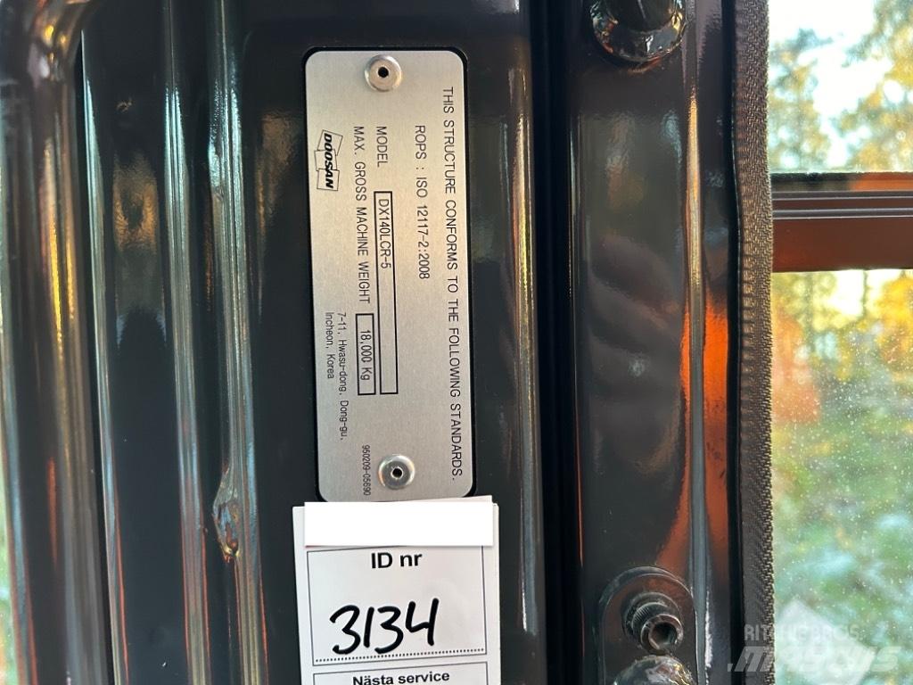 Doosan DX 140LCR-5 حفارات زحافة