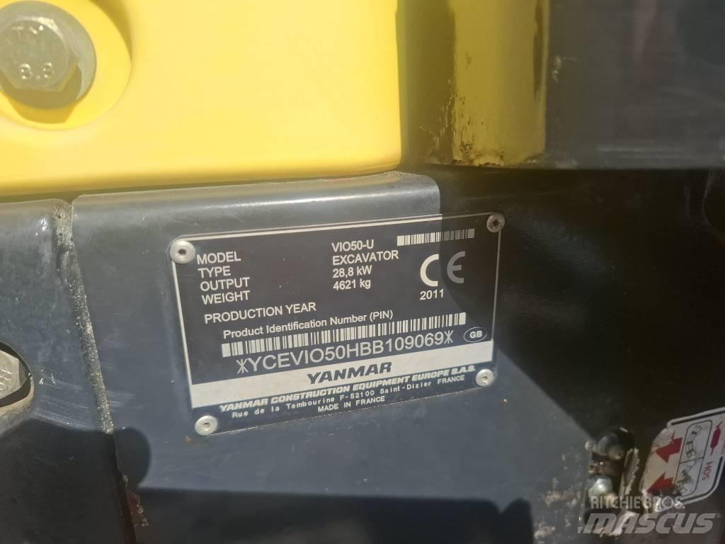Yanmar Vio 50 U حفارات صغيرة أقل من 7 طن (حفارات صغيرة)