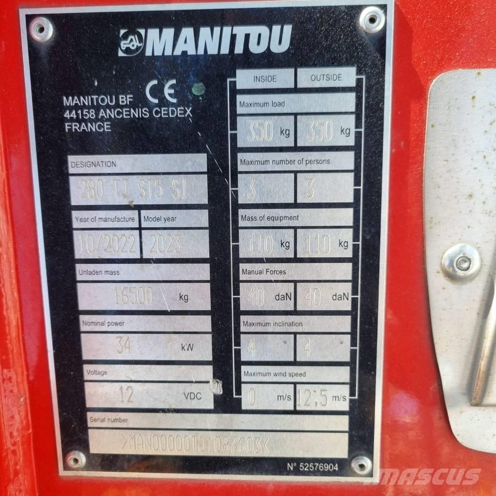 Manitou 280 TJ رافعات سلة تلسكوبية
