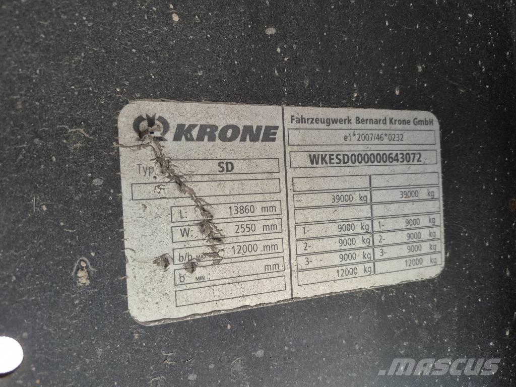 Krone SD Textiel BPW نصف مقطورات ذات هيكل صندوقي