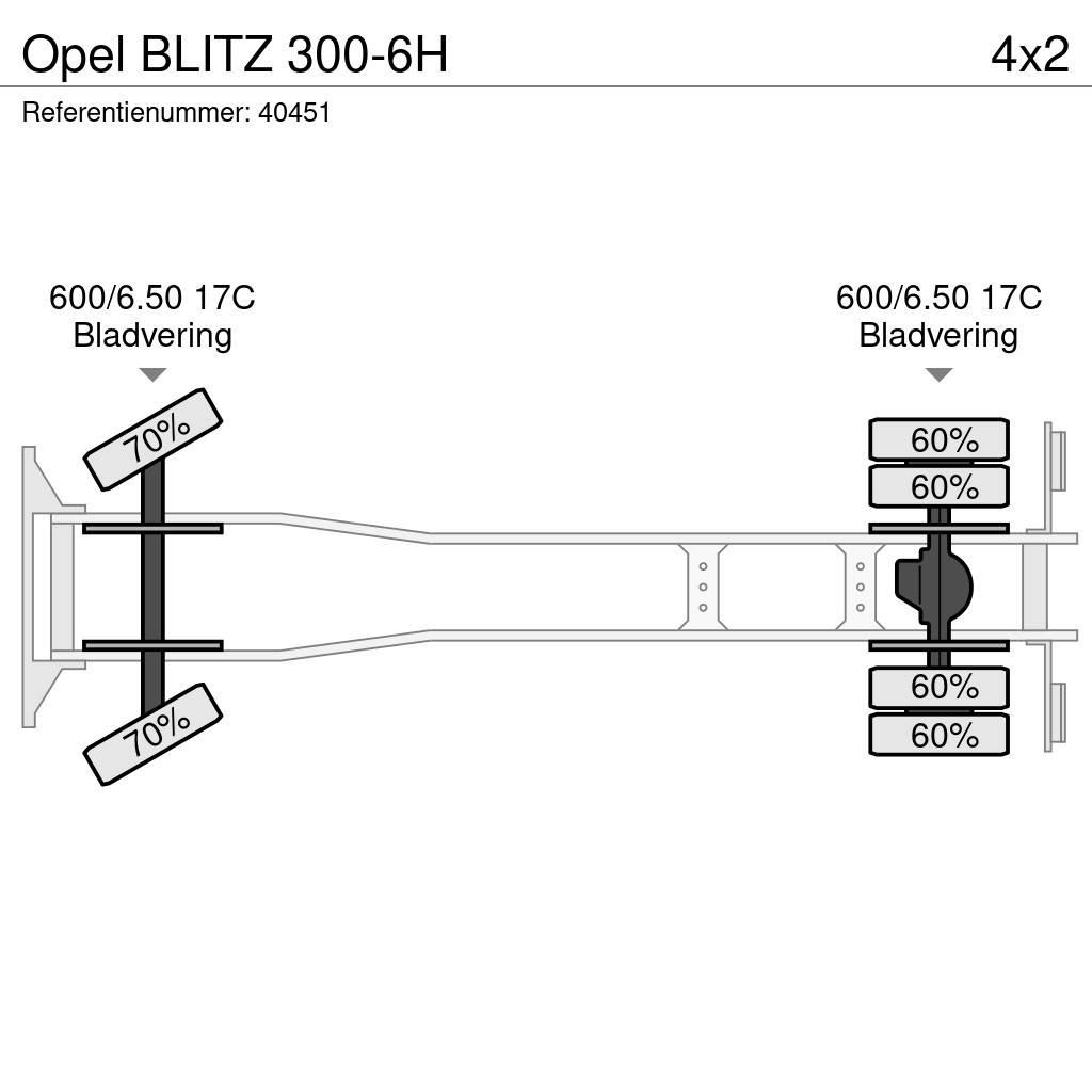 Opel BLITZ 300-6H شاحنات مسطحة/مفصلية الجوانب