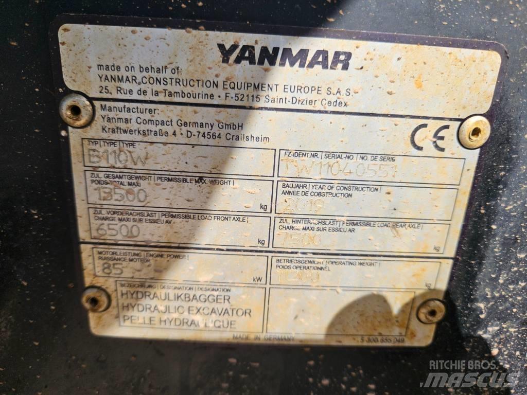Yanmar B 110 W لوادر ذات جرافات عكسية