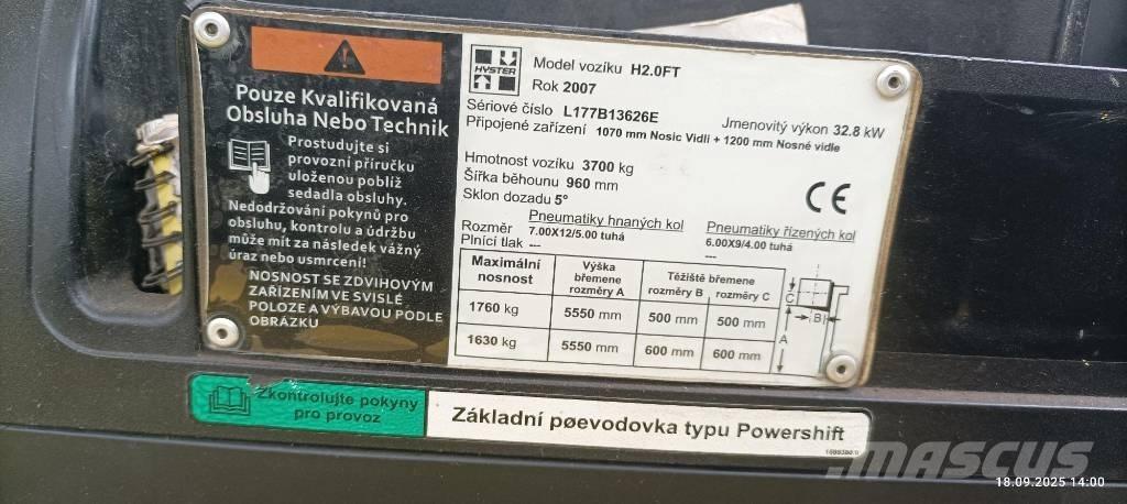 Hyster H2.0FT شاحنات LPG