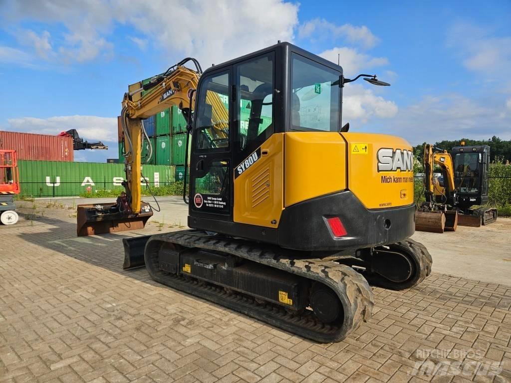 Sany SY 80 U حفارات وسط 7 طن - 12 طن