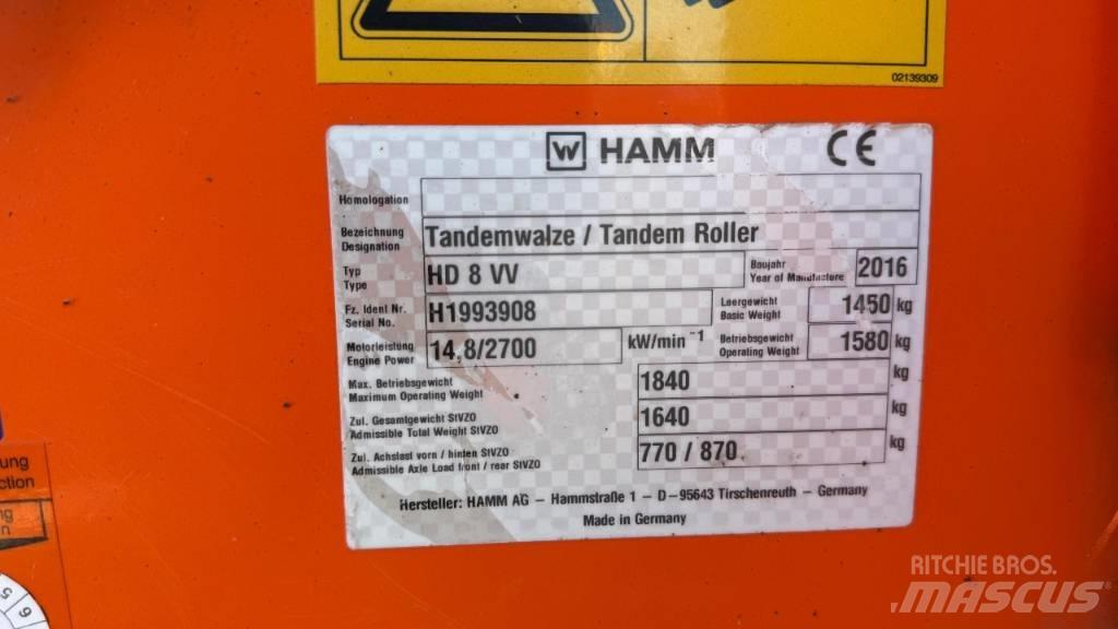 Hamm HD 8 VV مداحل ثنائية الاسطوانة