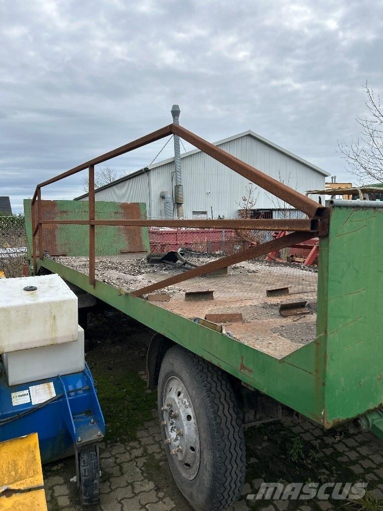  Blokvogn 4 hjulet نصف مقطورة مسطحة منخفضة