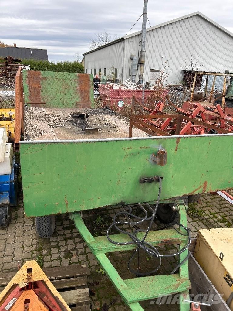  Blokvogn 4 hjulet نصف مقطورة مسطحة منخفضة