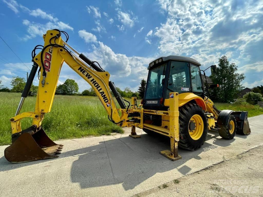 New Holland B 100 C لوادر ذات جرافات عكسية