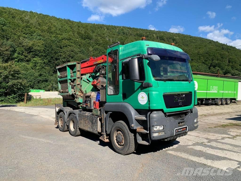 JENZ MAN TGS 6x4 ماكينات تقطيع أخشاب الحراجة