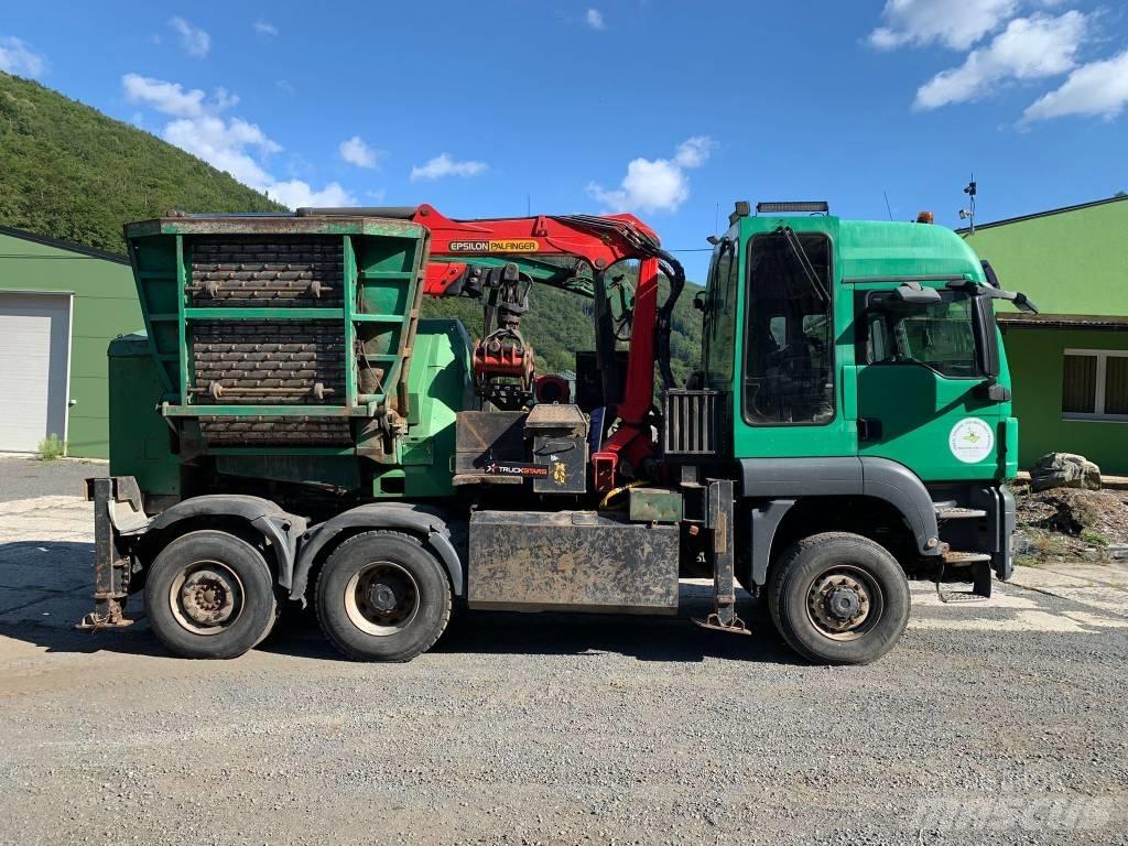 MAN - JENZ TGS 6x4 ماكينات تقطيع أخشاب الحراجة