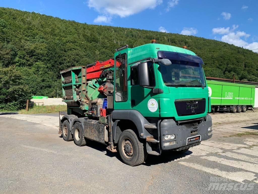 MAN - JENZ TGS 6x4 ماكينات تقطيع أخشاب الحراجة