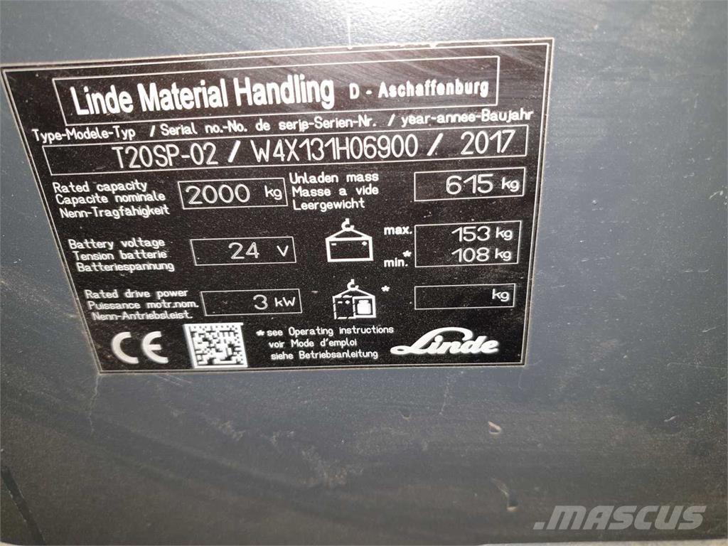 Linde T20SP ION شاحنات مناولة ذاتية الدفع