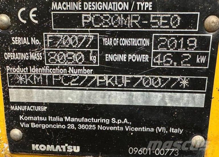 Komatsu PC 80 MR-5EO حفارات وسط 7 طن - 12 طن