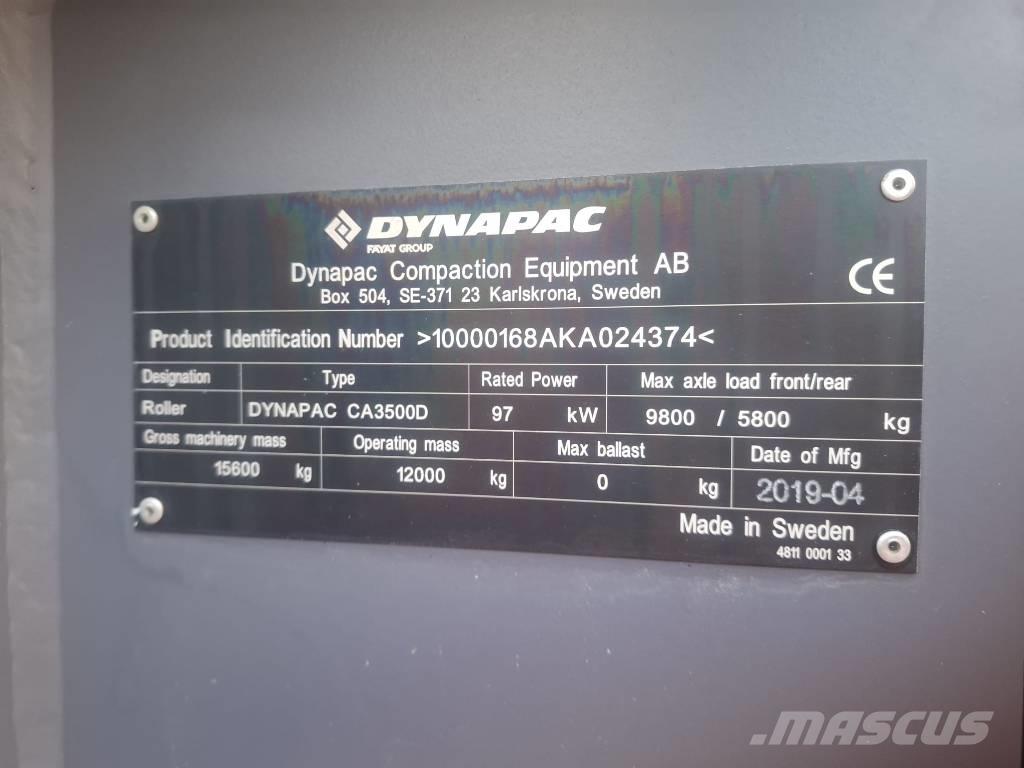Dynapac CA 3500 D مداحل أحادية الأسطوانة