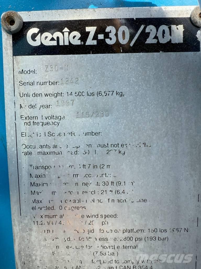 Genie Z 30/20 رافعات سلة مفصلية