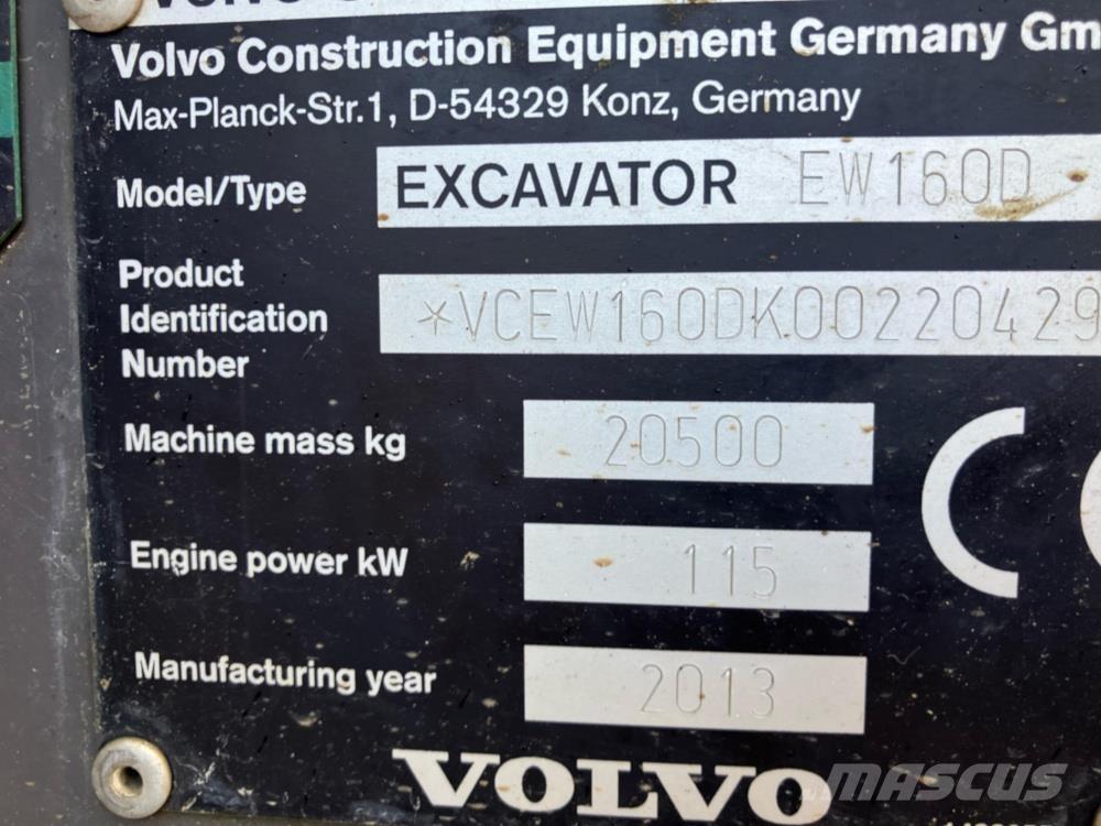 Volvo EW160D حفارات بعجل