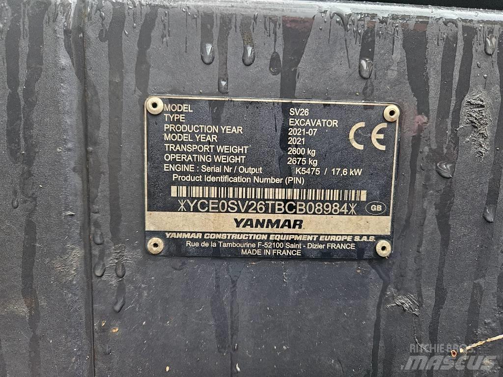 Yanmar SV 26 حفارات صغيرة أقل من 7 طن (حفارات صغيرة)