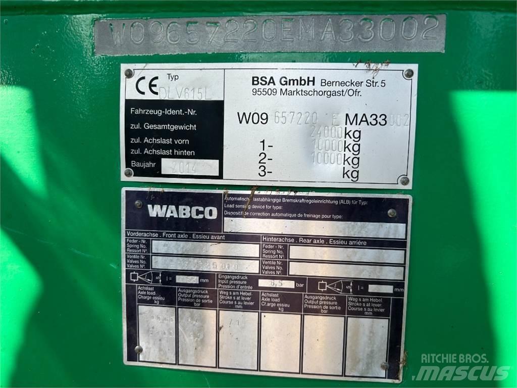 BSA DLV 615L معدات توزيع السماد العضوي