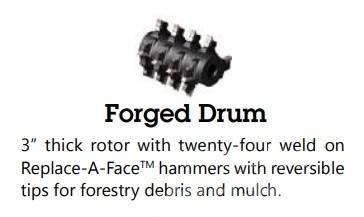 CBI 6400 forged drum ماكينات تقطيع أخشاب الحراجة