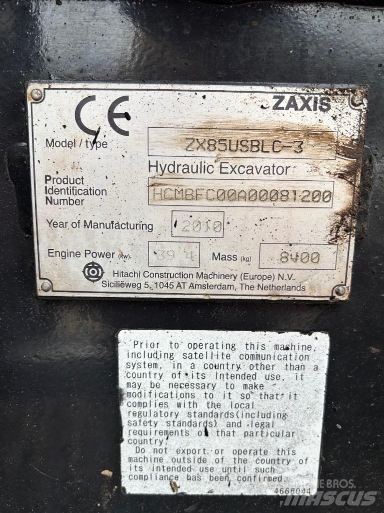 Hitachi Zaxis 85 USB حفارات وسط 7 طن - 12 طن