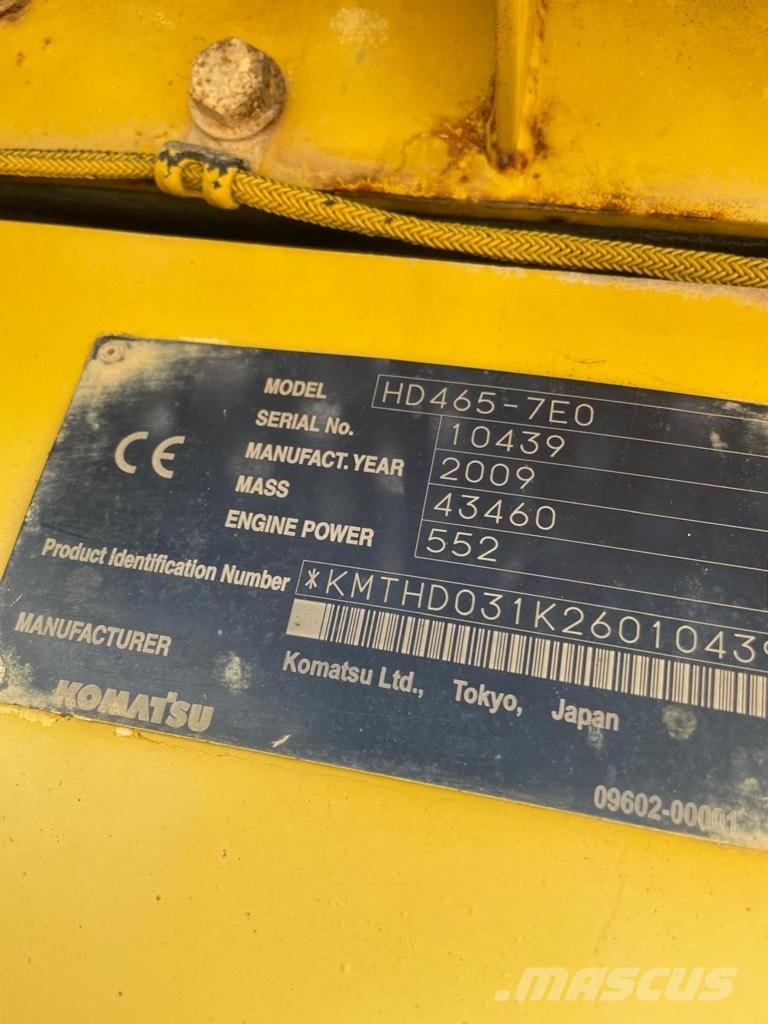 Komatsu HD 465-7 E0 شاحنات المخلفات الصلبة