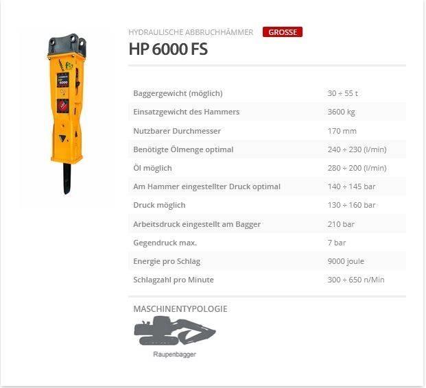 Indeco HP 6000 FS مطارق / كسارات