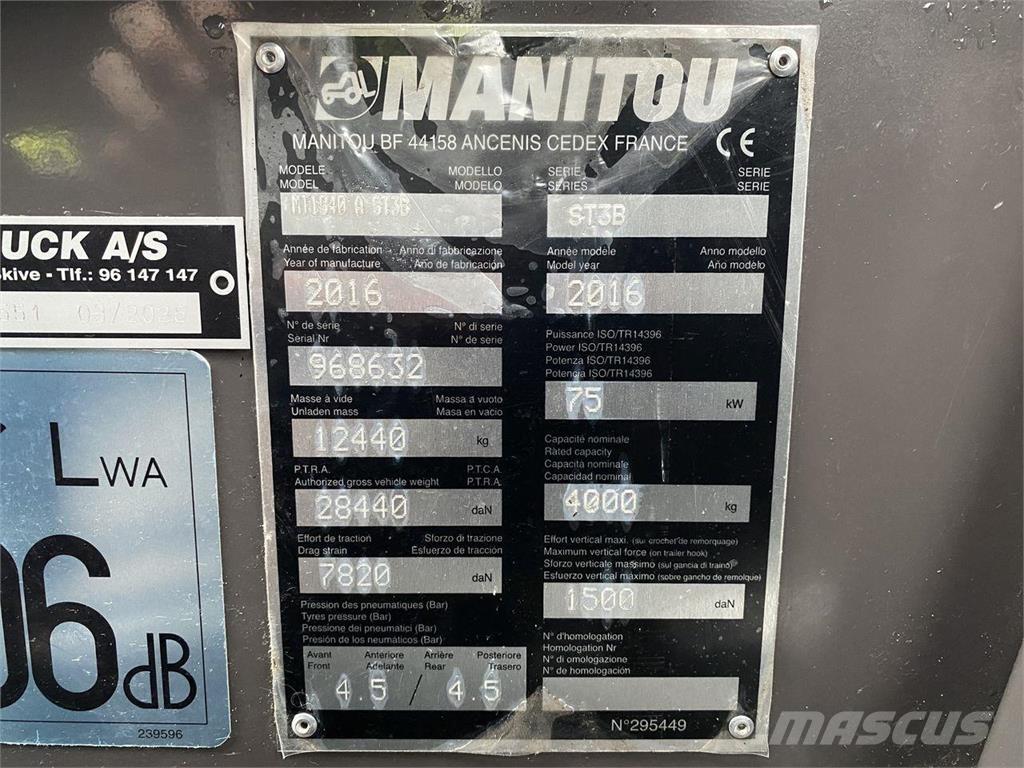 Manitou MT1840A مناولات متداخلة