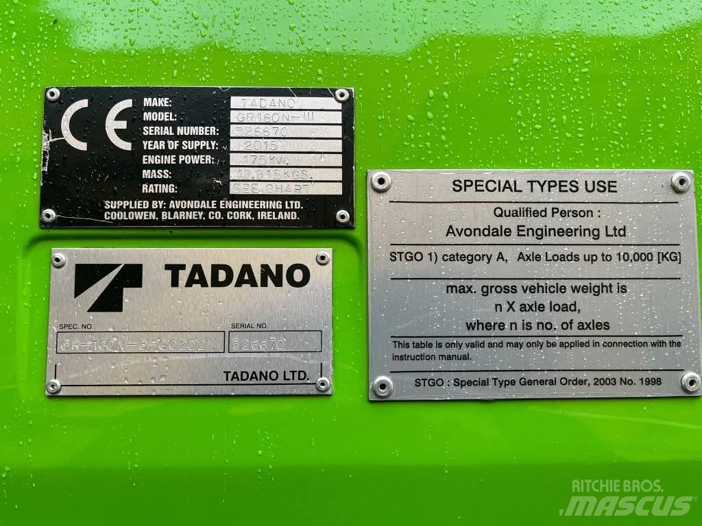 Tadano GR 160 n3 رافعات الطرق الوعرة