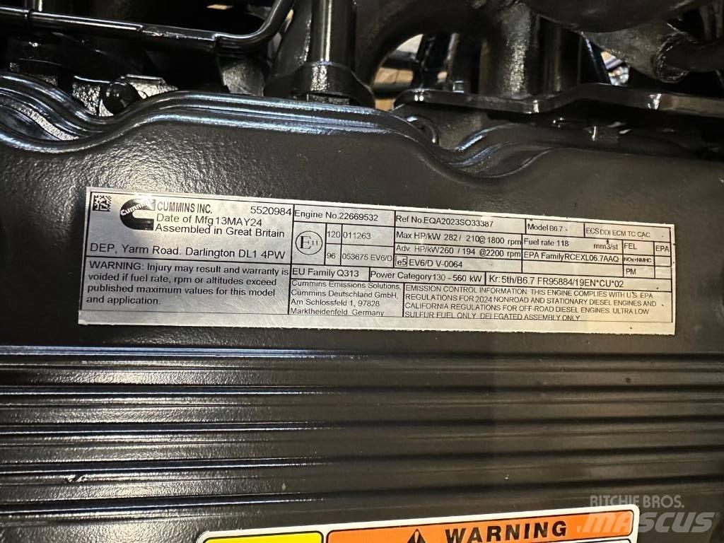 Cummins B6.7 FR95884 ماكينات زراعية أخرى