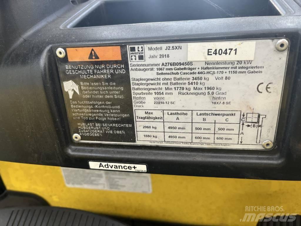 Hyster J2.5XN شاحنات ذات رافعات شوكية تعمل بالكهرباء