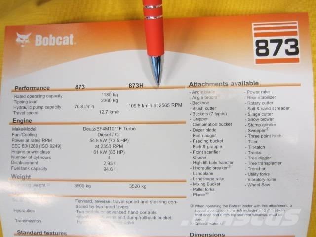 Bobcat 873 HF لوادر انزلاقية التوجيه