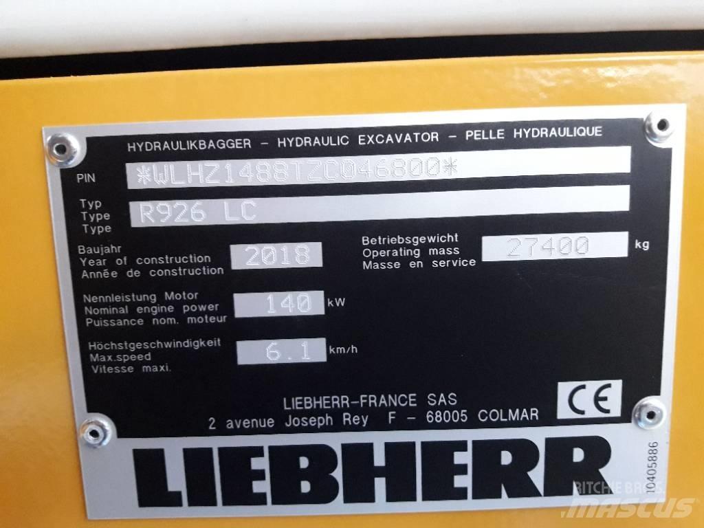 Liebherr R 926 LC حفارات زحافة