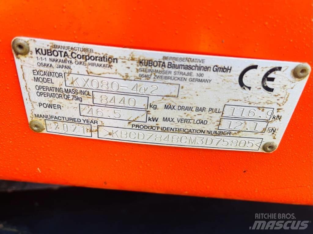 Kubota KX 080-4 حفارات وسط 7 طن - 12 طن