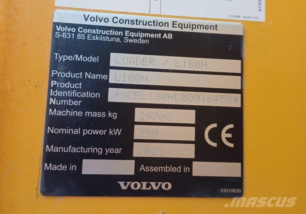 Volvo L180H لوادر بعجل