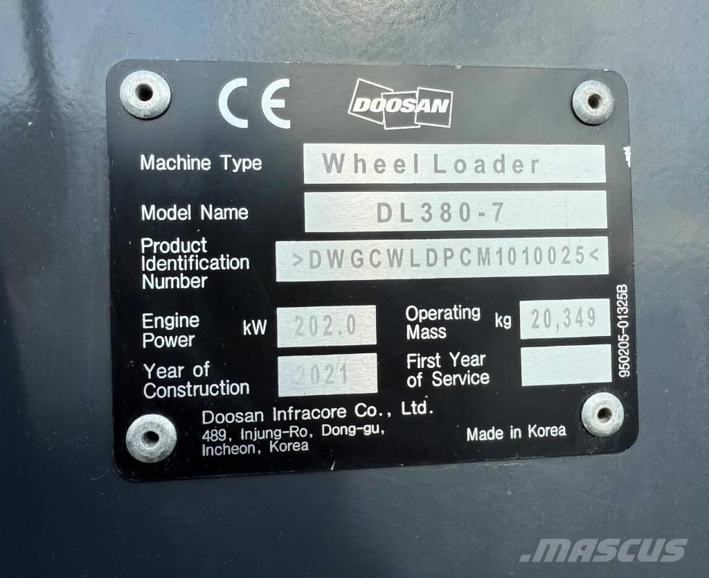 Doosan DL 380-7 لوادر بعجل
