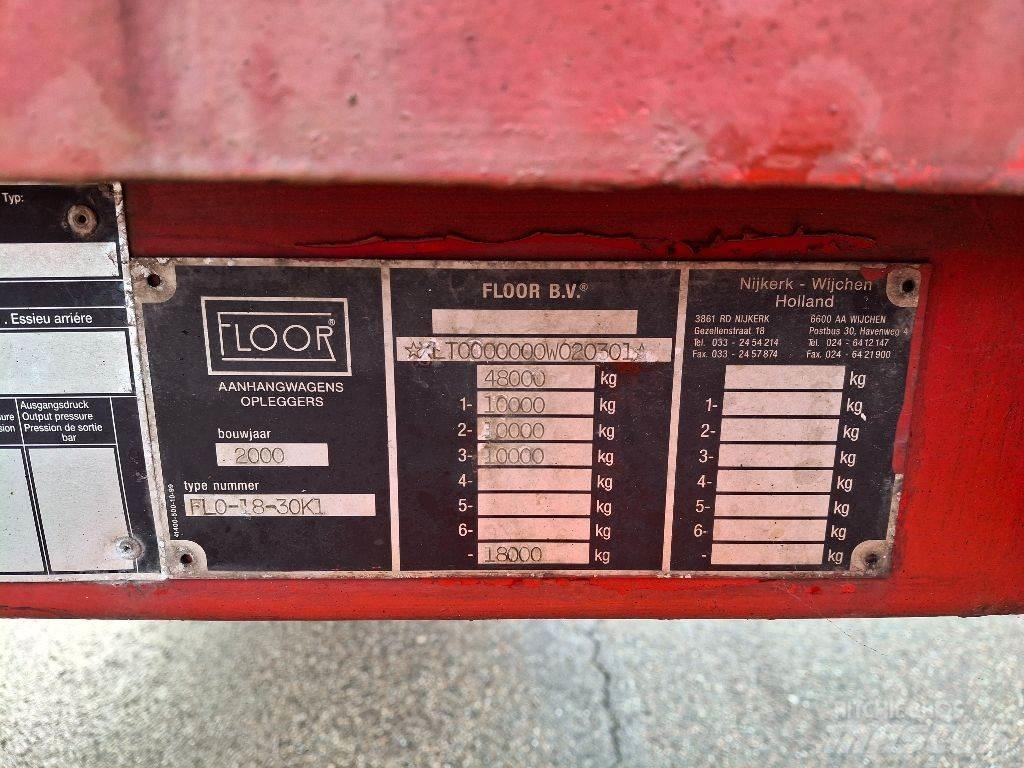 Floor FLO-18-30K1 نصف مقطورات مسطحة / مفصلية الجوانب