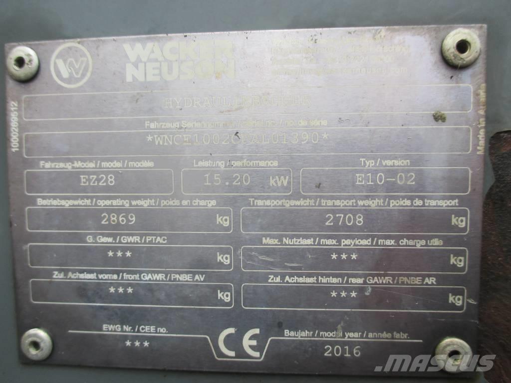 Wacker Neuson EZ 28 حفارات صغيرة أقل من 7 طن (حفارات صغيرة)