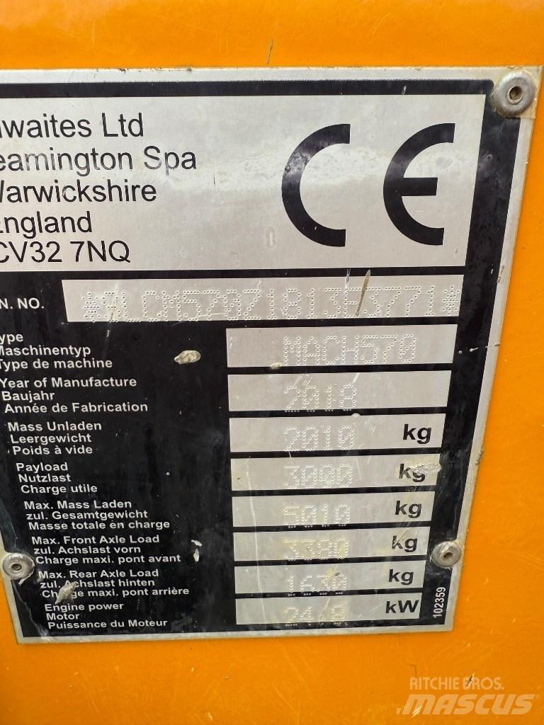 Thwaites 3 ton عربات نقل قلابة للمواقع