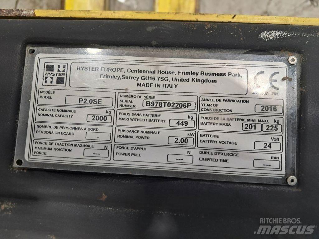 Hyster P2.OSE رافعة منخفضة المستوى ذات منصة