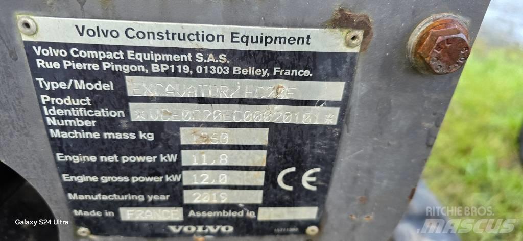 Volvo EC 20 E حفارات صغيرة أقل من 7 طن (حفارات صغيرة)