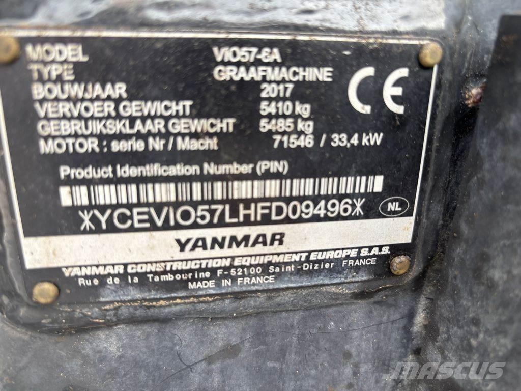 Yanmar YAN VIO57 حفارات صغيرة أقل من 7 طن (حفارات صغيرة)