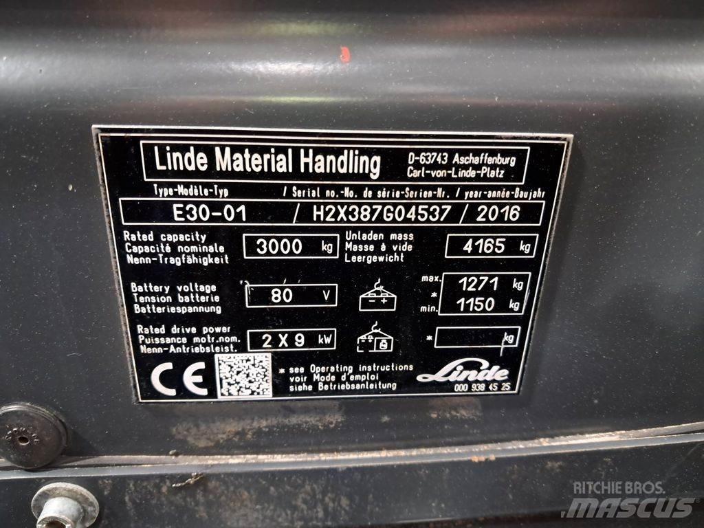 Linde E30-01 شاحنات ذات رافعات شوكية تعمل بالكهرباء