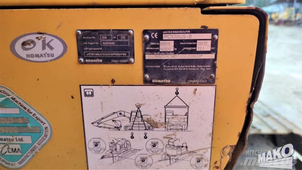Komatsu PC 138 US-8 حفارات زحافة