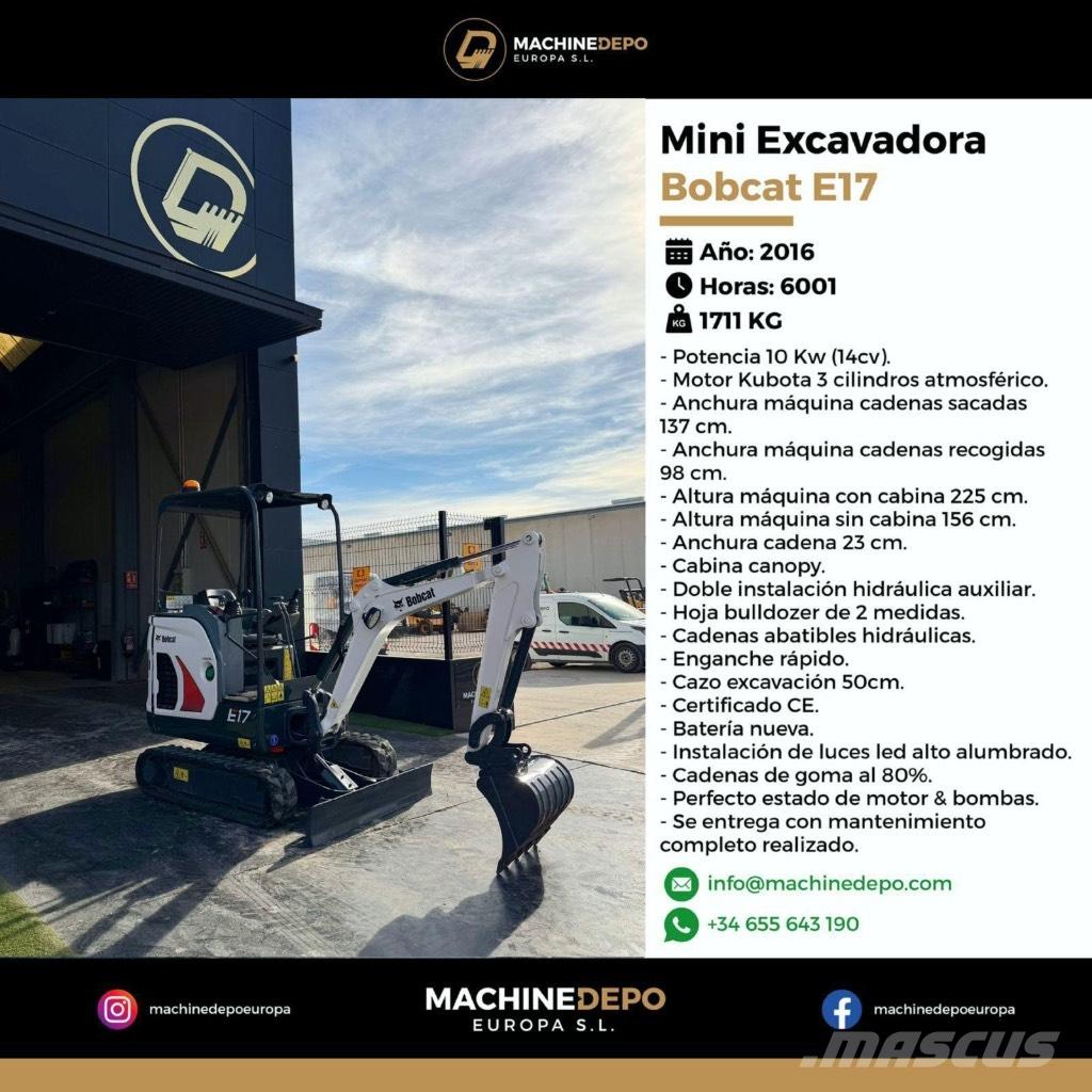 Bobcat E 17 حفارات صغيرة أقل من 7 طن (حفارات صغيرة)