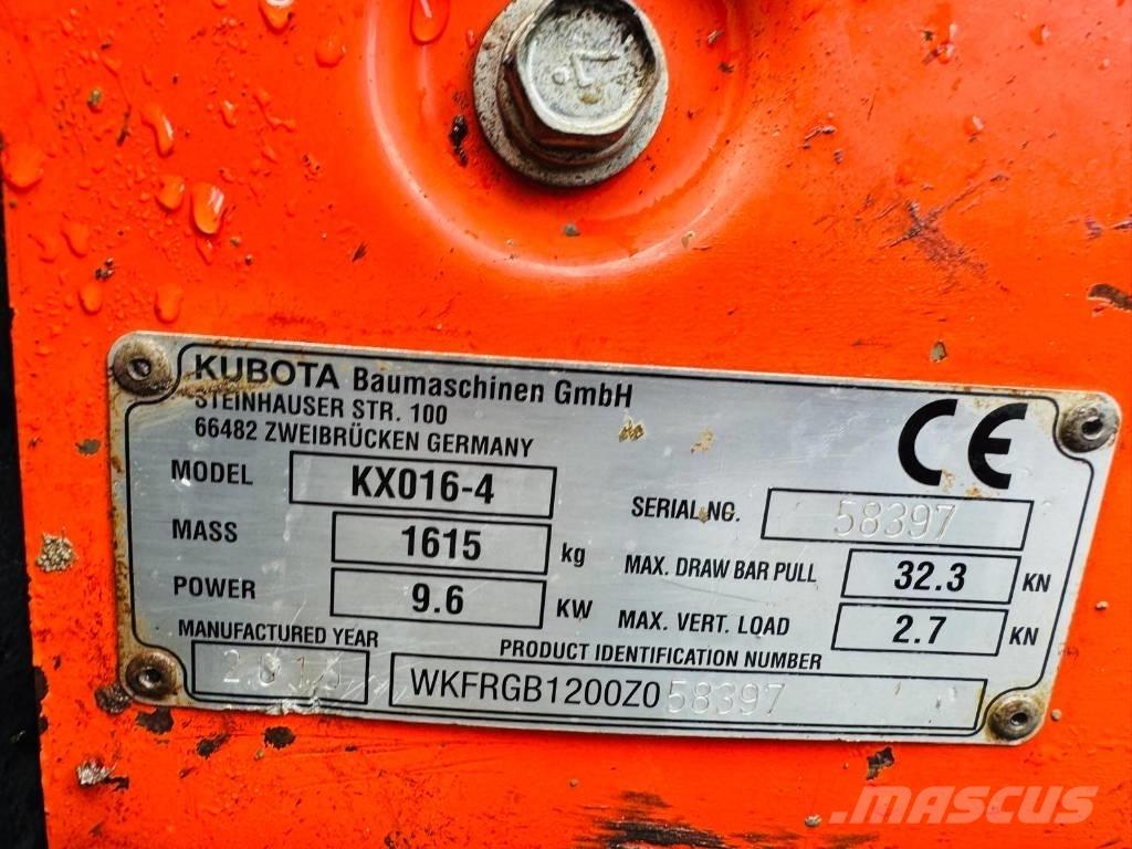 Kubota KX 016-4 حفارات صغيرة أقل من 7 طن (حفارات صغيرة)