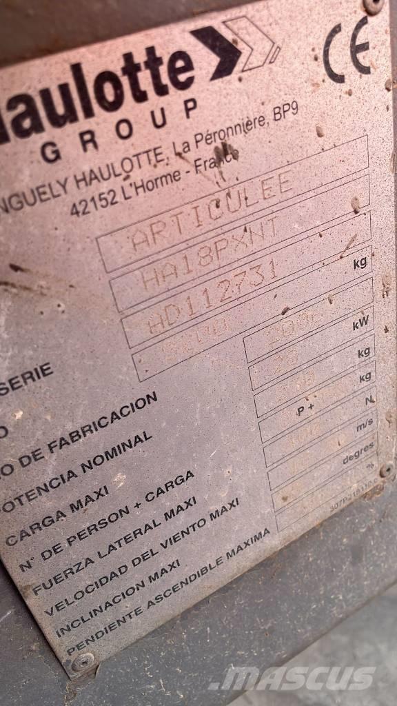 Haulotte HA 18 PX رافعات سلة مفصلية