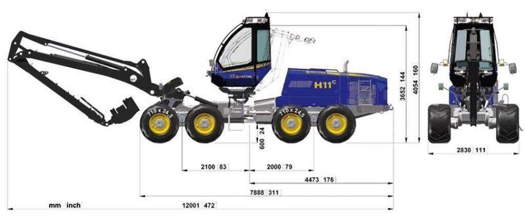 Rottne 651-55449 الشاسيه والتعليق