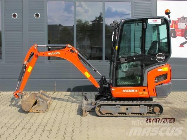 Kubota KX 018-4 حفارات صغيرة أقل من 7 طن (حفارات صغيرة)
